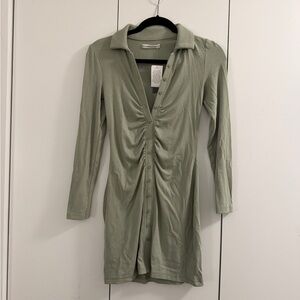 NWT Abercrombie & Fitch Sage Green Long Sleeve Dress
